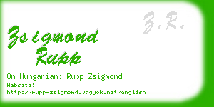 zsigmond rupp business card